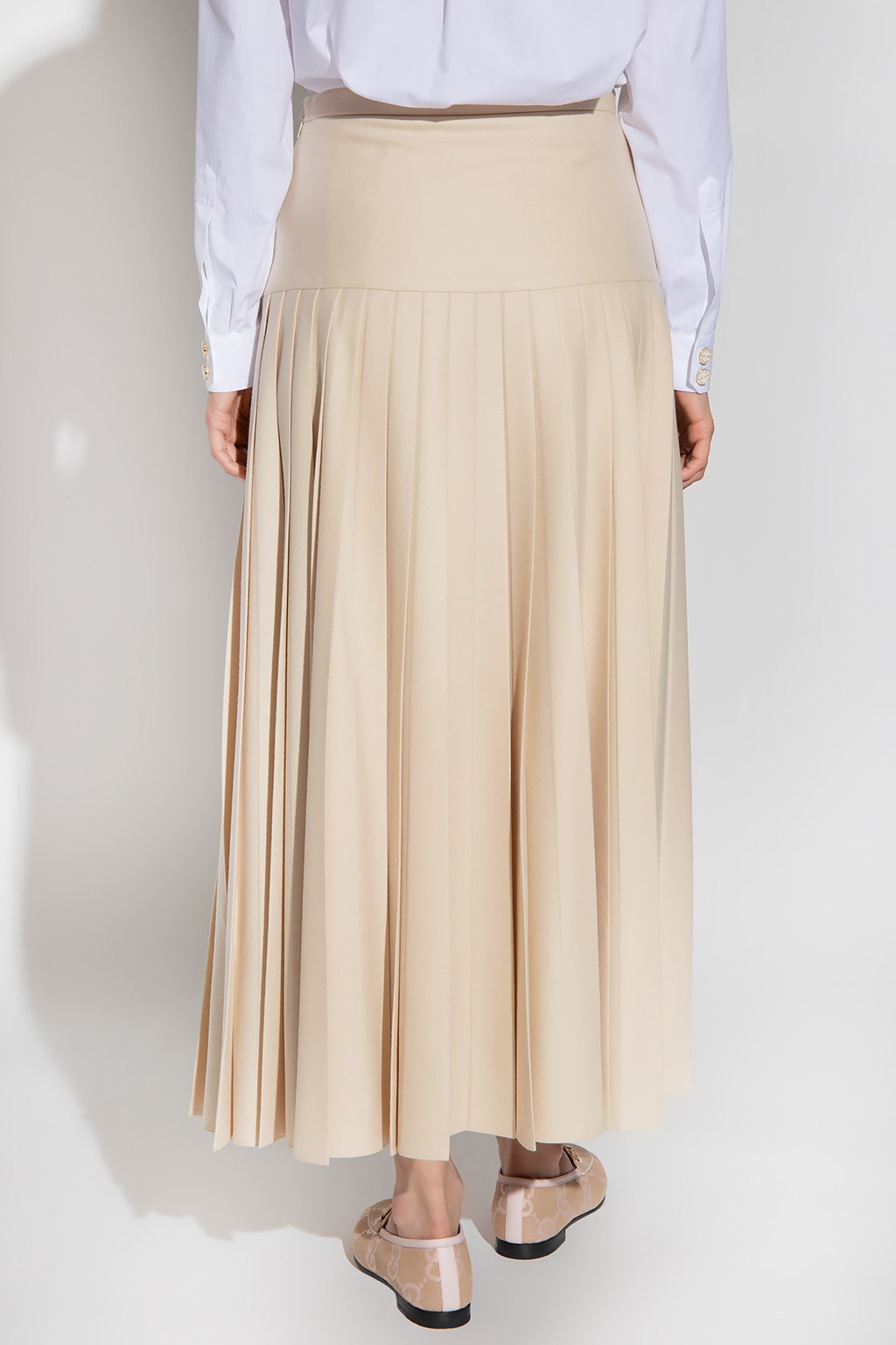 スカート PHILOSOPHY Women Skirts A01112118 0081 beige Women's Skirt PHILOSOPHY TAUPE BEIGE Silky Pleated Sheer